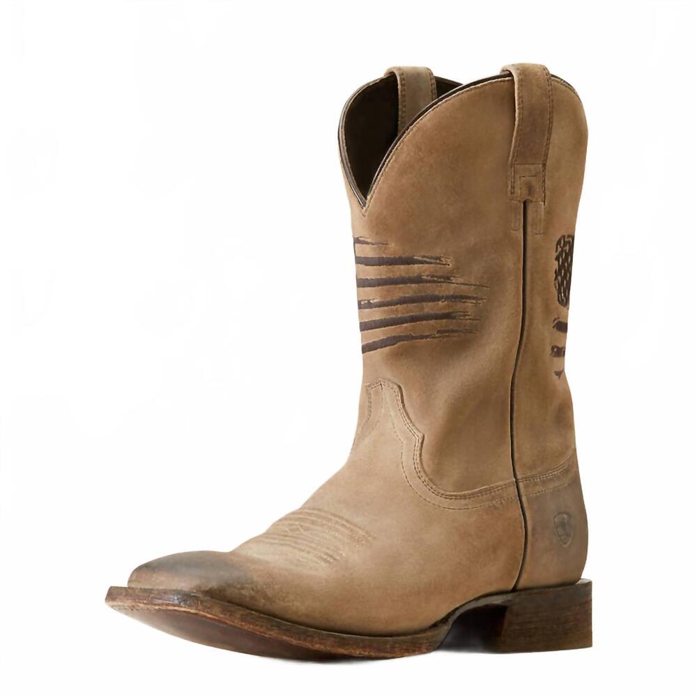 NEW ARIAT women’s circuit patriot cowboy boot in burned grey roughout